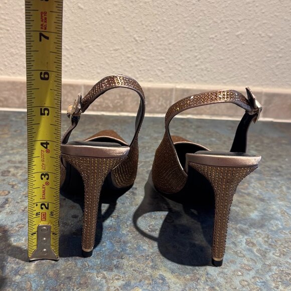 Kenneth Cole Quinnly Shitake Rhinestone Slingback Pumps - Picture 5 of 7